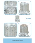 Gümüş Mumluk Şamdan Tealight Mum Uyumlu Tarihi Sütun Model